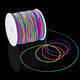 200m Elastic Band Sewing Thread for Shirring - Black , White & Rainbow